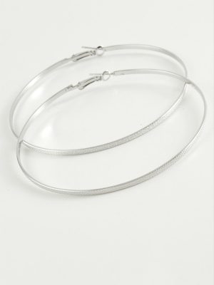 Noktalı Metal Halka Küpe 8-10 cm-8 cm