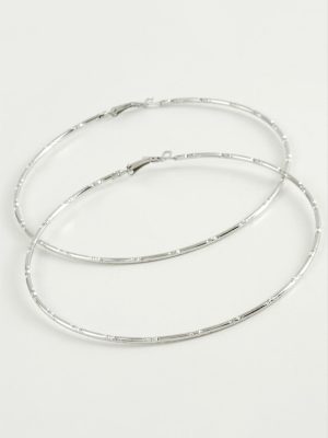 Noktalı Metal Halka Küpe 8-9-10 cm-10 cm