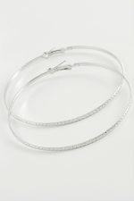 Burgulu Zikzak Metal Halka Küpe 8-9-10 cm-8 cm - Görsel 2