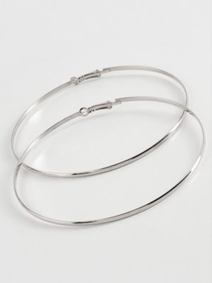 Düz Metal Halka Küpe 8-9-10 cm-10 cm