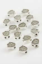 Çizgili Kalın Tesbih Ara Aparatı 50 Gram-Gümüş Rengi