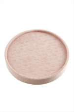 Yuvarlak Ahşap Anfora Kumaş Piercing Küpelik 20 cm-Krem