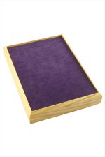 Ahşap Anfora Kumaş Piercing Küpelik 18X24 cm-Mor - Görsel 3