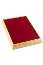 Ahşap Anfora Kumaş Piercing Küpelik 18X24 cm-Mor