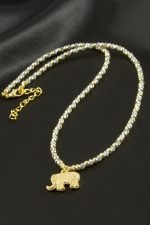 Fil Kristal Kolye-Sarı - Görsel 2