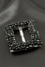 Dikdörtgen Taşlı Kemer Tokası 1 Adet-Siyah