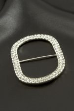 Oval Taşlı Kemer Tokası 2 Adet-Gümüş Rengi - Görsel 2