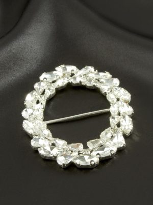 Oval Taşlı Kemer Tokası 1 Adet-Gümüş Rengi