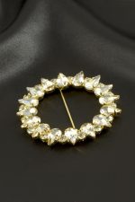 Yıldız Damla Taşlı Kemer Tokası 1 Adet-Sarı
