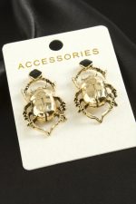 Örümcek Metal Zr Model Küpe-Sarı - Görsel 2