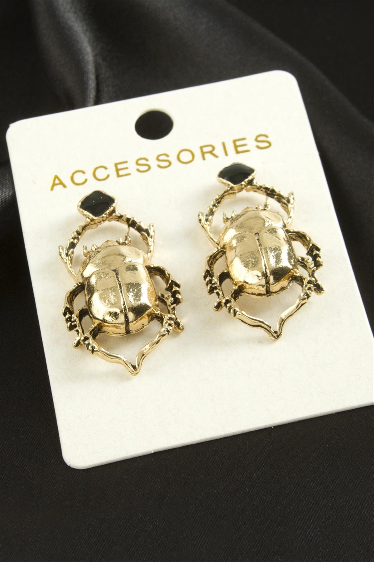 1208544_orumcek-metal-zr-model-kupe-92-b6a.jpg Örümcek Metal Zr Model Küpe-Sarı - Görsel 1