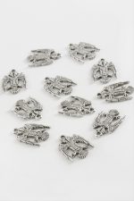 Çifft Başlı Kartal Tesbih Aparatı 50 Gram-Gümüş Rengi