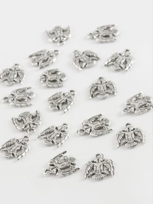 Çifft Başlı Kartal Tesbih Aparatı 50 Gram-Gümüş Rengi