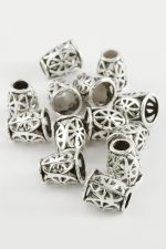 Çini Desenli Tesbih Ara Aparatı 50 Gram-Gümüş Rengi