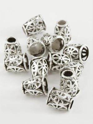 Çini Desenli Tesbih Ara Aparatı 50 Gram-Gümüş Rengi