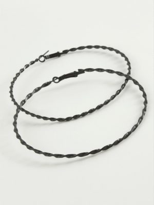 Burgulu Metal Halka Küpe 8-9-10 cm-9 cm