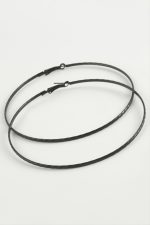 Zincir Desenli Metal Halka Küpe 8-9-10 cm-10 cm - Görsel 2