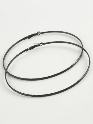 Zincir Desenli Metal Halka Küpe 8-9-10 cm-10 cm