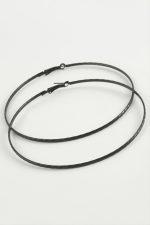 Zincir Desenli Metal Halka Küpe 8-9-10 cm-9 cm - Görsel 2