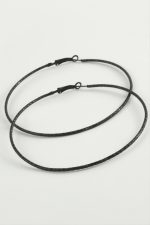 Çizgili Metal Halka Küpe 8-9-10 cm-10 cm - Görsel 2