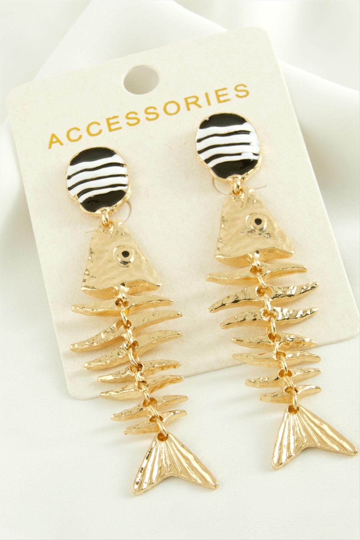 1208672_kilcik-mineli-metal-kupe-dee6bd.jpg Kılçık Mineli Metal Küpe-Sarı - Görsel 2