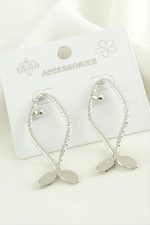 Balık Trend Metal Küpe-Gümüş Rengi - Görsel 2