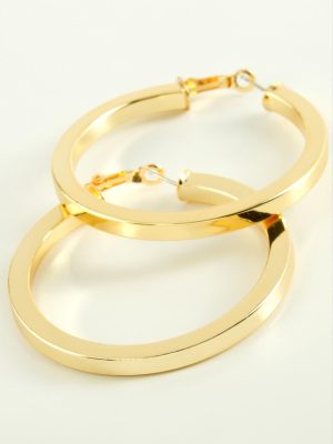 Ezme Halka Küpe 6 cm-Sarı