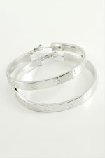 Crt Halka Küpe 4,5 cm-Gümüş Rengi - Görsel 2