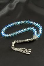 Neon Kuvars Doğaltaş Tesbih 8 mm-Mavi - Görsel 2