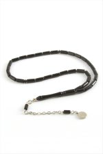 Kapsül Plastik Tesbih 4X10  mm-Siyah - Görsel 2