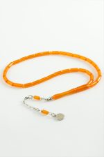 Kapsül Plastik Tesbih 4X10  mm-Turuncu - Görsel 2