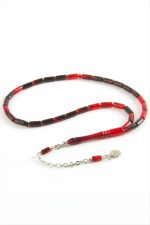 Kapsül Plastik Tesbih 4X10  mm-Kırmızı