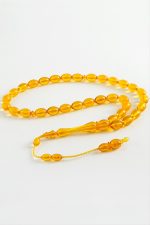 Zeytin Şekilli Plastik Tesbih 8X11 mm-Sarı-1 - Görsel 2