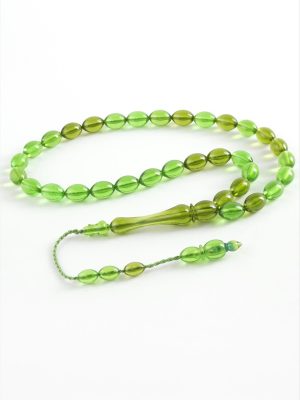 Zeytin Şekilli Plastik Tesbih 8X11 mm-Turuncu