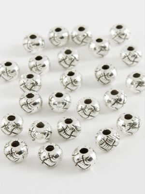 Çizgili Tesbih Ara Aparatı 50 Gram-Gümüş Rengi