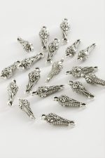 Oval Tesbih Püskül Ara Aparatı 50 Gram-Gümüş Rengi