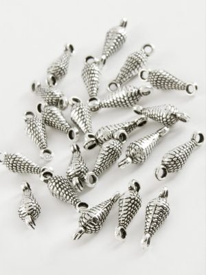 Küçük Noktalı Tesbih Püskül Ara Aparatı 50 Gram-Gümüş Rengi