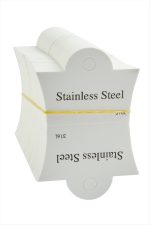 Çelik Yazılı Oval Bileklik Kartı 200 Adet-Beyaz