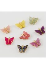 Kelebek Figürlü Kolye Ucu-Krem - Görsel 5