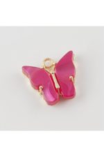 Kelebek Figürlü Kolye Ucu-Krem - Görsel 2