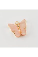 Kelebek Figürlü Kolye Ucu-Krem - Görsel 3