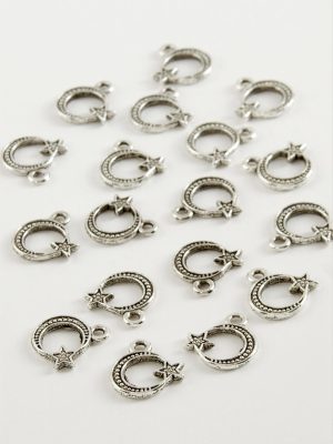 Ay Yıldız Tesbih Püskül Aparatı 50 Gram-Gümüş Rengi