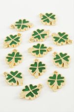 Yonca Tek Kulplu Mineli Bileklik ve Kolye Ucu Aparatı 1 Adet-Açık Mavi