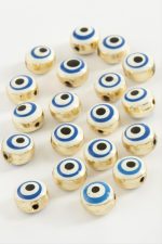 Nazar Mineli Bileklik ve Kolye Ucu Aparatı 1 Adet-Beyaz - Görsel 2