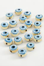 Nazar Mineli Bileklik ve Kolye Ucu Aparatı 1 Adet-Beyaz