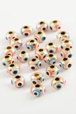 Nazar Mineli Bileklik ve Kolye Ucu Aparatı 1 Adet-Pembe - Görsel 2