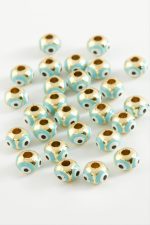 Nazar Mineli Bileklik ve Kolye Ucu Aparatı 1 Adet-Turkuaz - Görsel 2