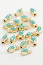 Balık Mineli Bileklik ve Kolye Ucu Aparatı 1 Adet-Turkuaz