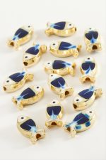 Balık Mineli Bileklik ve Kolye Ucu Aparatı 1 Adet-Mavi