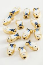 Balık Mineli Bileklik ve Kolye Ucu Aparatı 1 Adet-Beyaz - Görsel 2